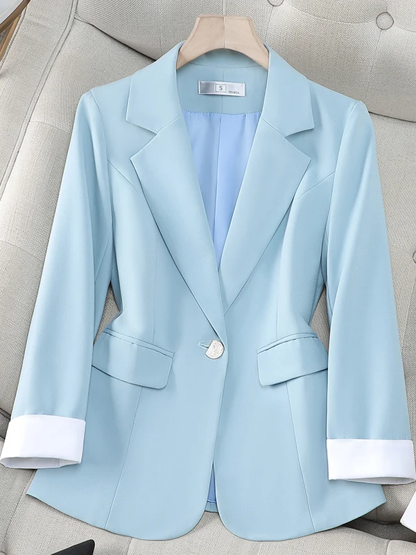 Casual Nine-Quarter Sleeve Suit Jacket Women's Spring Autumn High-End Short OL Small Size Westeran Style Fashionable Commute
Casual Nine-Quarter Sleeve Suit Jacket Women's Spring Autumn High-End Short OL Small Size Westeran Style Fashionable Commute