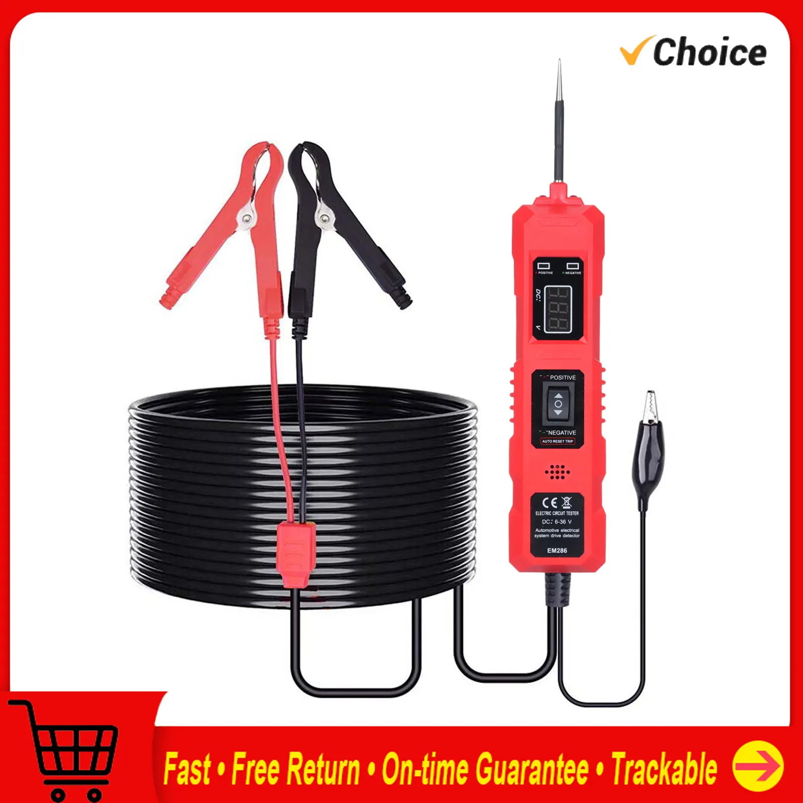 Car Circuit Tester Power Circuit Probe Tester 6-36V Automotive Circuit Detector Digital Electrical System with Digital Display
Car Circuit Tester Power Circuit Probe Tester 6-36V Automotive Circuit Detector Digital Electrical System with Digital Display