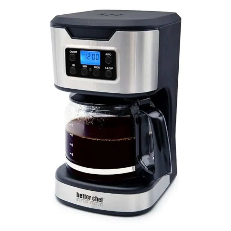 Programmable 12-Cup Coffee Maker 1-4 Cup Setting Auto-Pause to Serve 2hr Keep Warm Perma-Filter
Programmable 12-Cup Coffee Maker 1-4 Cup Setting Auto-Pause to Serve 2hr Keep Warm Perma-Filter