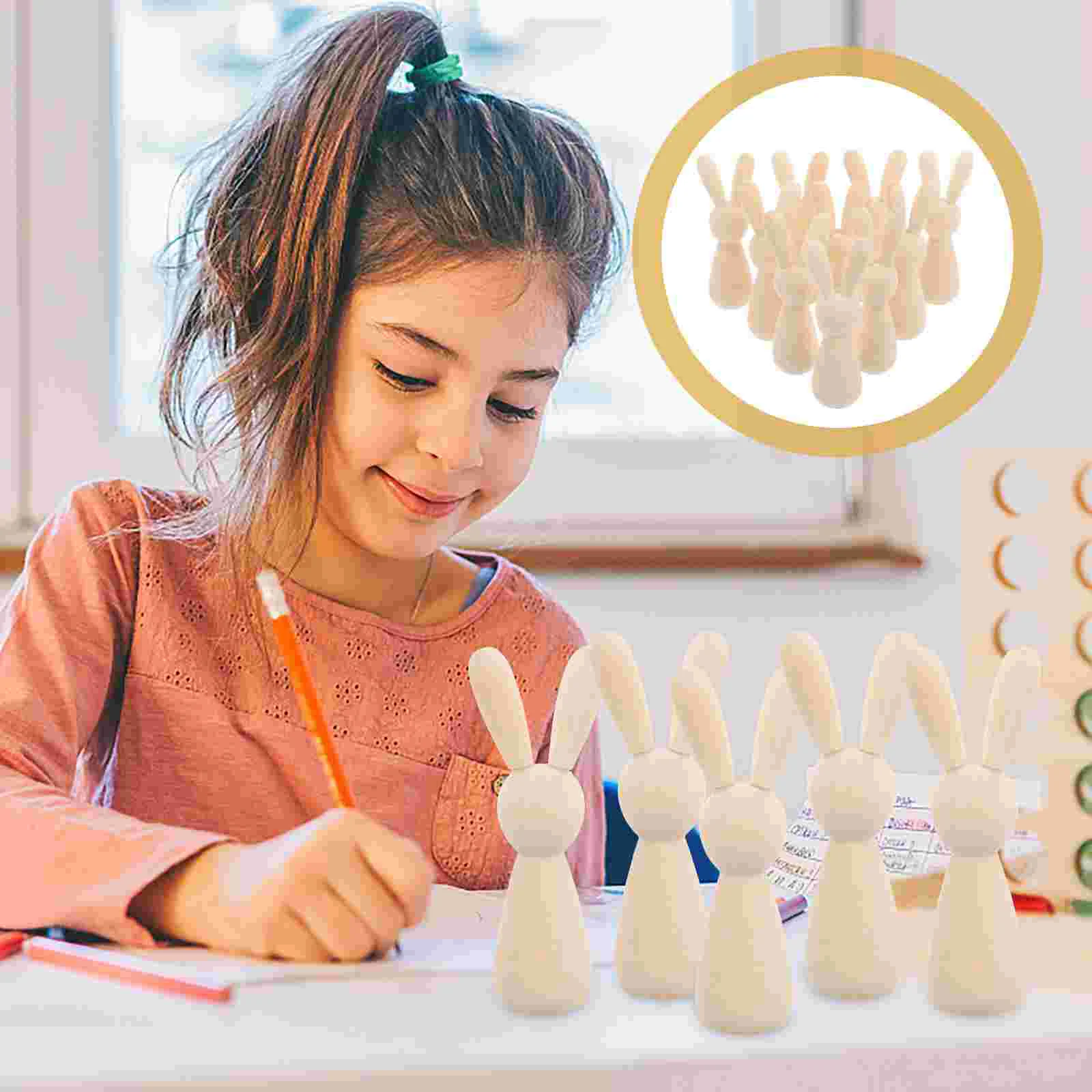 10 Pcs Unpainted Rabbit Log Color Toy Head Wooden Man DIY Home Decoration Puppet 10pcs Wall
10 Pcs Unpainted Rabbit Log Color Toy Head Wooden Man DIY Home Decoration Puppet 10pcs Wall