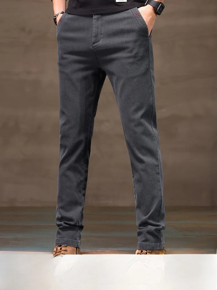 Comfortable Fashionable Loose Men's Casual Jeans Cotton Blend Business Casual Trousers by Snow Flying HJ Summer New Arrival
Comfortable Fashionable Loose Men's Casual Jeans Cotton Blend Business Casual Trousers by Snow Flying HJ Summer New Arrival