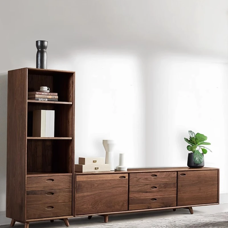 Black walnut all-solid wood TV cabinet combination, living room locker, household small apartment floor cabinet
Black walnut all-solid wood TV cabinet combination, living room locker, household small apartment floor cabinet