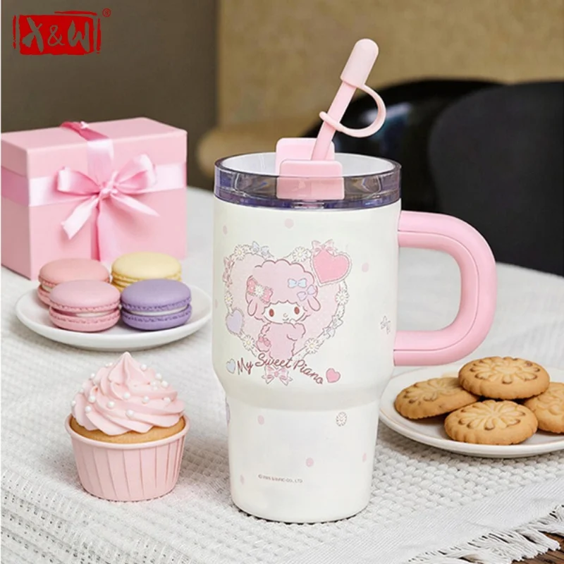 X&W for Sanrio Cartoon Insulated Cup 316 Stainless Steel Coffee Mik Thermal Mug with Straw&Handle Large-capacity Car-mounted Cup
X&W for Sanrio Cartoon Insulated Cup 316 Stainless Steel Coffee Mik Thermal Mug with Straw&Handle Large-capacity Car-mounted Cup