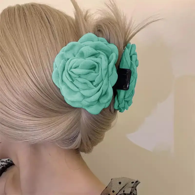1pc Rose fabric flower claw clip, Amazon popular hair accessory, hair tie, ponytail claw, versatile ball head claw clip
1pc Rose fabric flower claw clip, Amazon popular hair accessory, hair tie, ponytail claw, versatile ball head claw clip