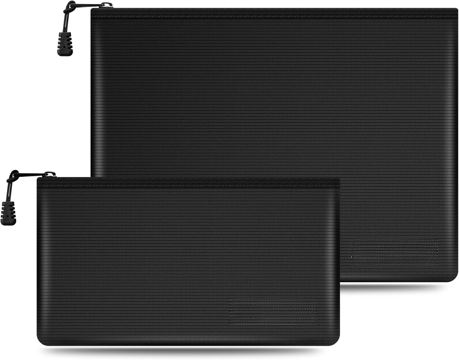 Fire-resistant document bags - 2-pack, measuring 13.4 x 10 inches and 11 x 6 inches respectively;
Fire-resistant document bags - 2-pack, measuring 13.4 x 10 inches and 11 x 6 inches respectively;
