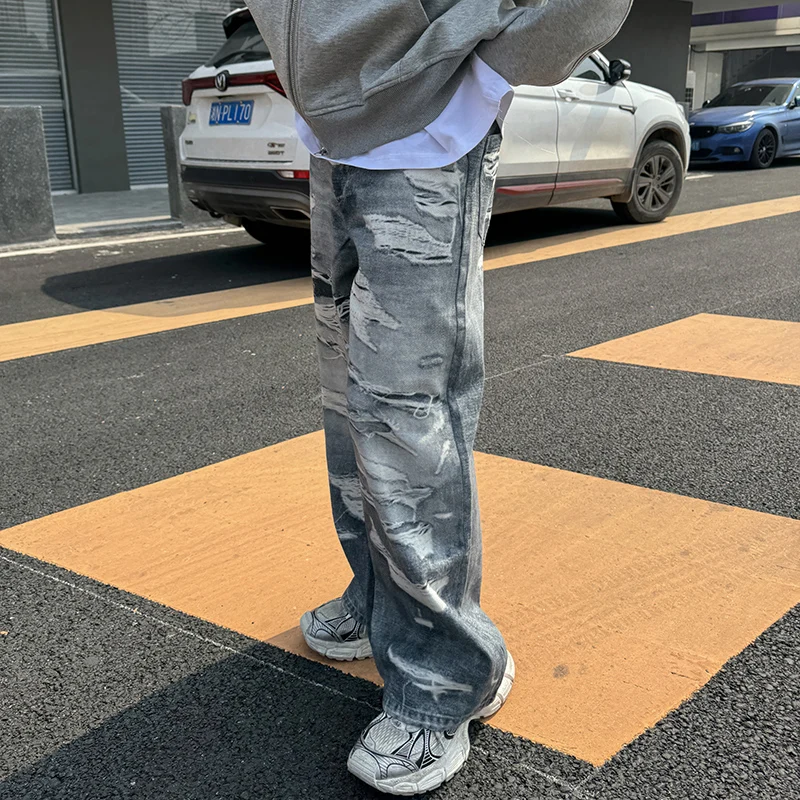 SYUHGFA 2024 Spring Printing Jeans New Korean Style Straight Pants Loose Zipper Casual Pocket Simple Male Trousers Fashion
SYUHGFA 2024 Spring Printing Jeans New Korean Style Straight Pants Loose Zipper Casual Pocket Simple Male Trousers Fashion