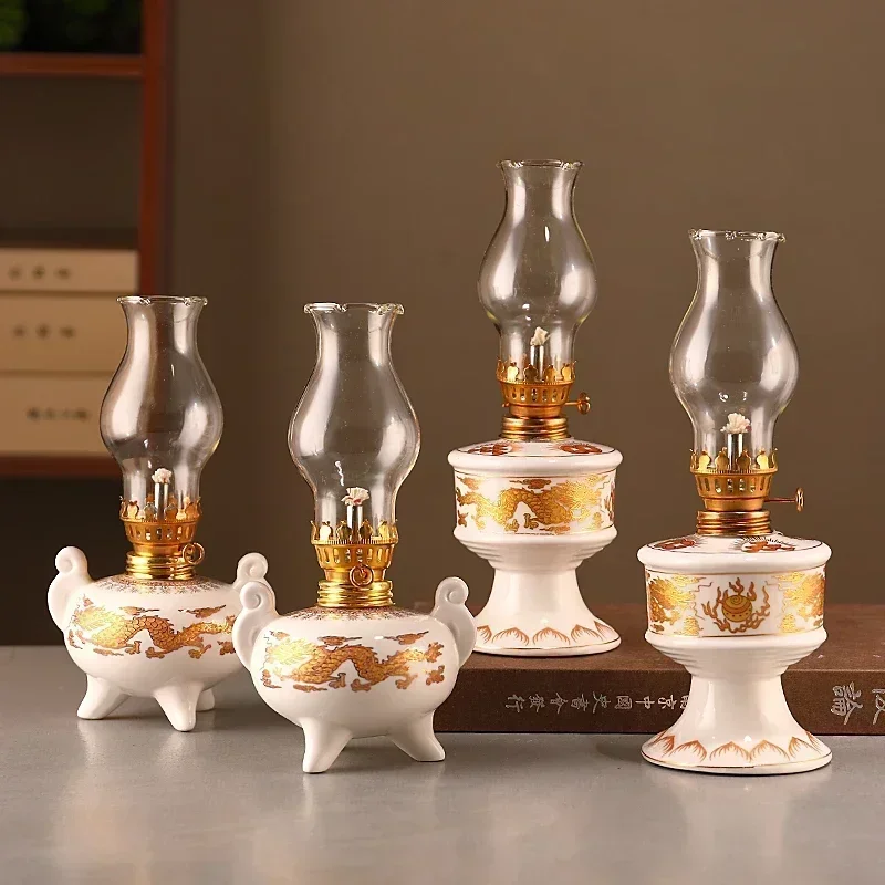 Retro old-fashioned double dragon butter lamp everbright living room ornament housewarming table props
Retro old-fashioned double dragon butter lamp everbright living room ornament housewarming table props
