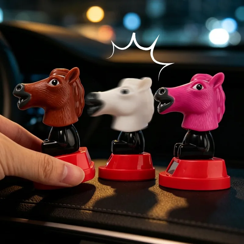 Rocking Horse Figurine Solar-Powered Solar-Powered Cute Horse Head Versatile Decor Window Sill Desk Car Dashboard Accessories
Rocking Horse Figurine Solar-Powered Solar-Powered Cute Horse Head Versatile Decor Window Sill Desk Car Dashboard Accessories