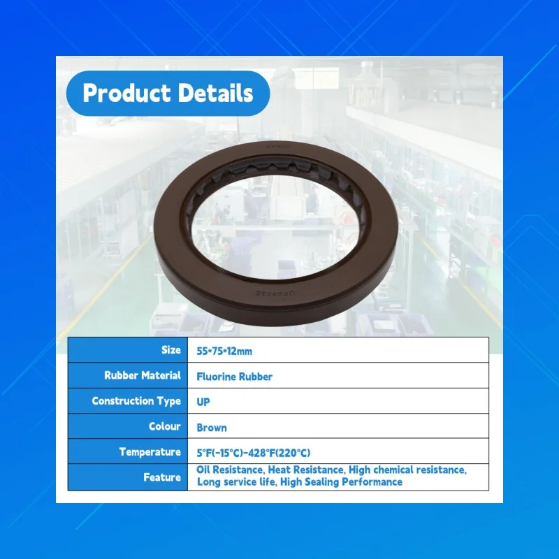 UP Type Fluororubber Oil Seal 55×75×12mm DMHUI UP0803E Wear Resistant Fit for Danfoss 51V250 341735 Hydraulic Pump Seal Parts
UP Type Fluororubber Oil Seal 55×75×12mm DMHUI UP0803E Wear Resistant Fit for Danfoss 51V250 341735 Hydraulic Pump Seal Parts