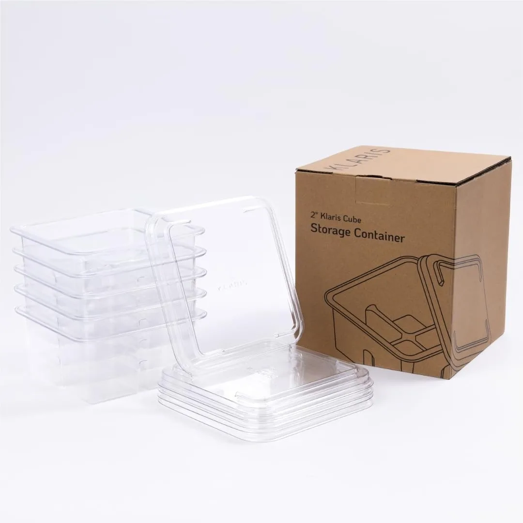 2" Cube Storage Containers with Lids (5 Pack) for Ice Makers - Stackable Freezer Organizer for 2" Cubes & Spheres
2" Cube Storage Containers with Lids (5 Pack) for Ice Makers - Stackable Freezer Organizer for 2" Cubes & Spheres