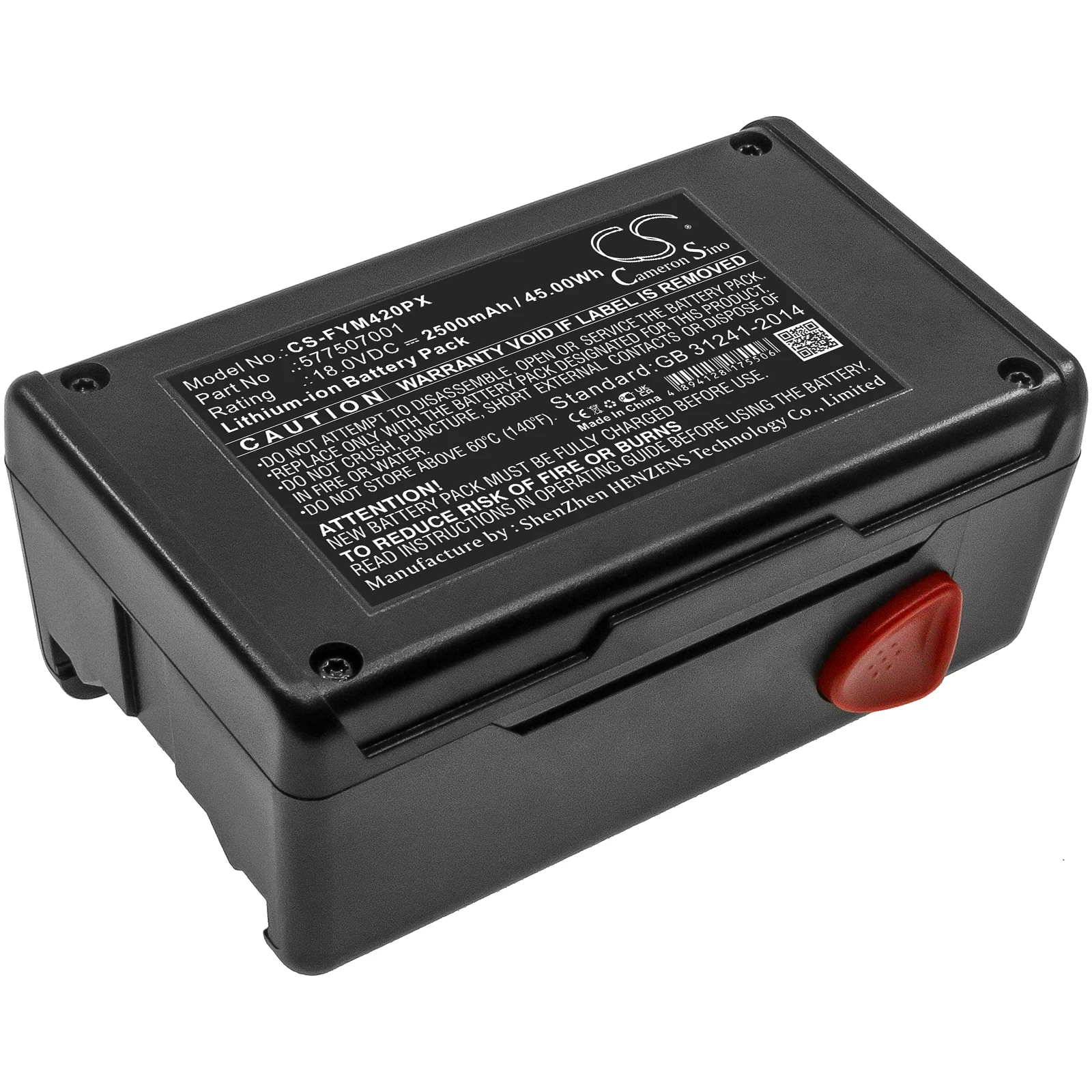 Аккумулятор для инструментов для садоводства CS для Flymo Contour, беспроводной XT Easicut 420 500, подходит для 577507001 CCT250-3 2500 мАч/Вт/ч
Аккумулятор для инструментов для садоводства CS для Flymo Contour, беспроводной XT Easicut 420 500, подходит для 577507001 CCT250-3 2500 мАч/Вт/ч