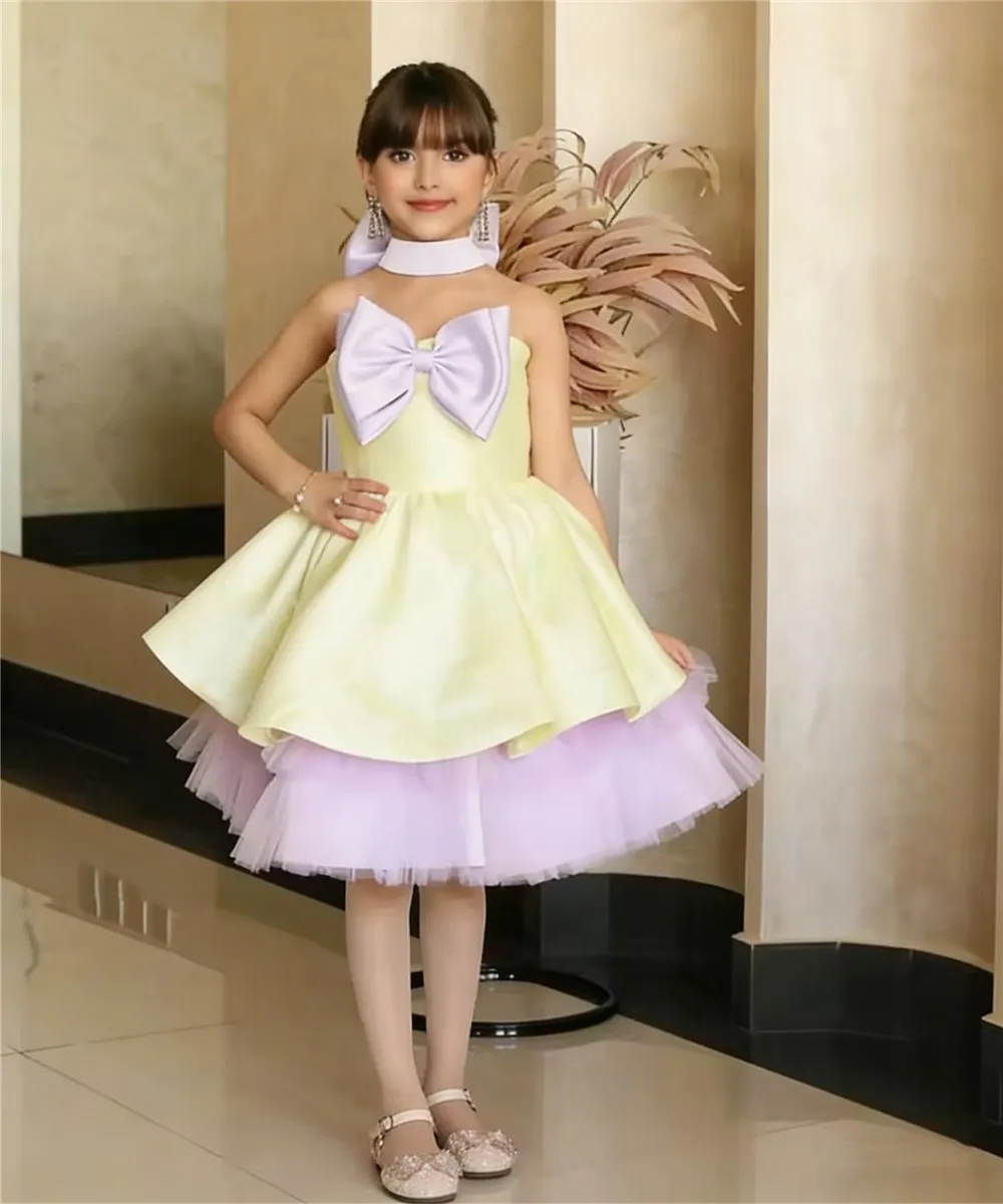 Customized Flower Girl Dress For Wedding Yellow Satin Bowknot Sleeveless Cute Kids First Communion Birthday Party Pageant Gown
Customized Flower Girl Dress For Wedding Yellow Satin Bowknot Sleeveless Cute Kids First Communion Birthday Party Pageant Gown