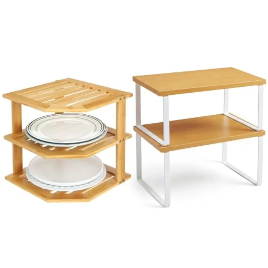 3 Pcs Cabinet Organizer Shelf Bamboo Corner Rack for Kitchen Counter and Kitchen Counter Shelves for Storage Plates Dishes Bowl
3 Pcs Cabinet Organizer Shelf Bamboo Corner Rack for Kitchen Counter and Kitchen Counter Shelves for Storage Plates Dishes Bowl