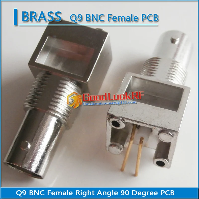 50 ohm Q9 BNC Female Washer Nut 90 Degree Right Angle Plug solder cup PCB Nickel Plated Brass RF Coaxial Adapters
50 ohm Q9 BNC Female Washer Nut 90 Degree Right Angle Plug solder cup PCB Nickel Plated Brass RF Coaxial Adapters