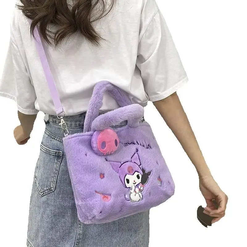 Lovely Sanrio Kuromi Cinnamoroll Plush Shoulder Bag Cartoon Crossbody Handbag Claw Machine Doll Stuffed Toy for Girls
Lovely Sanrio Kuromi Cinnamoroll Plush Shoulder Bag Cartoon Crossbody Handbag Claw Machine Doll Stuffed Toy for Girls