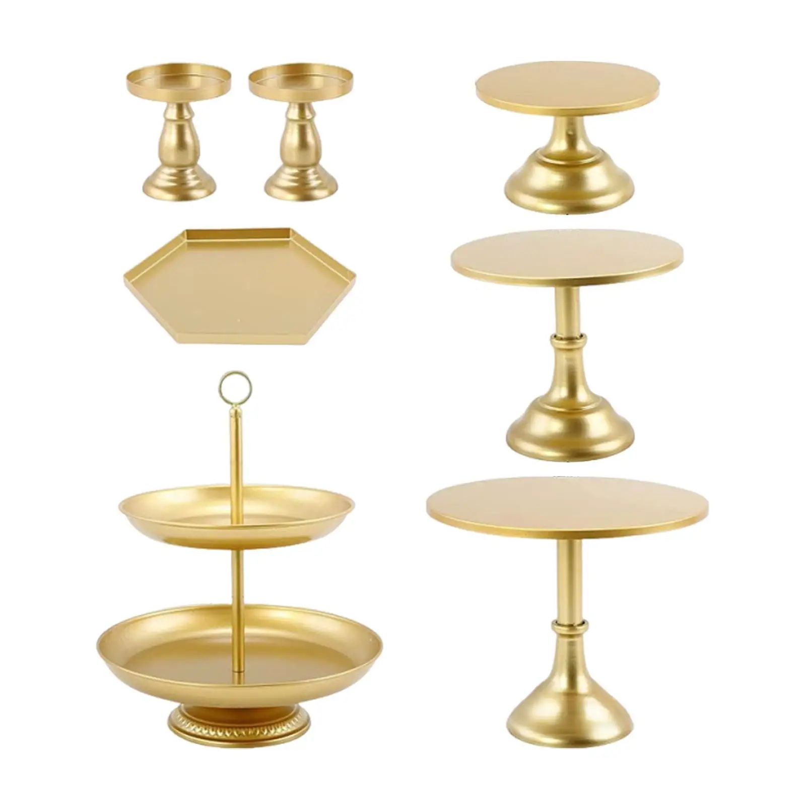 7 Pieces Cake Stand Set Serving Tray Platter Convenient Food Server Display Holder for Party Cookie Cakes Wedding Birthday
7 Pieces Cake Stand Set Serving Tray Platter Convenient Food Server Display Holder for Party Cookie Cakes Wedding Birthday
