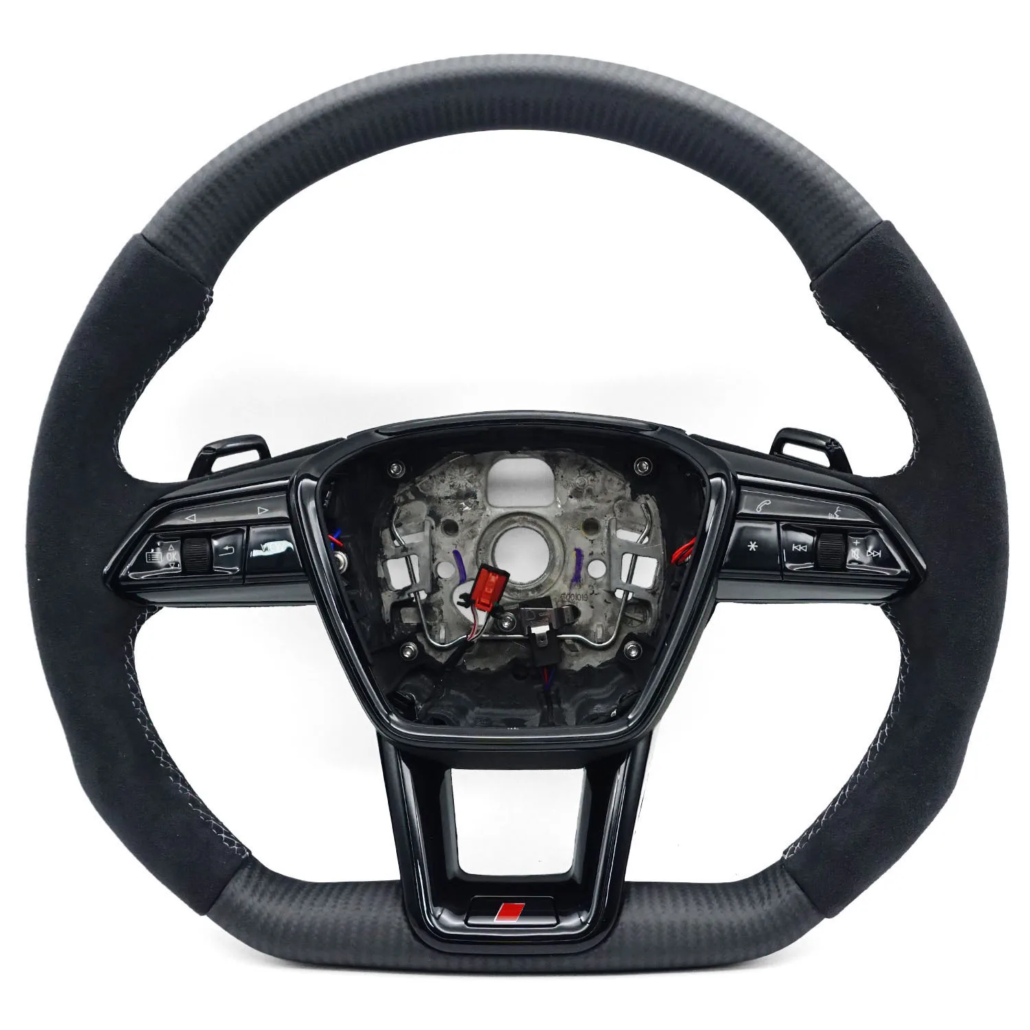 Suitable for Audi A6C8 S standard matte carbon fiber half-turned gray line with button paddle with heated steering wheel
Suitable for Audi A6C8 S standard matte carbon fiber half-turned gray line with button paddle with heated steering wheel