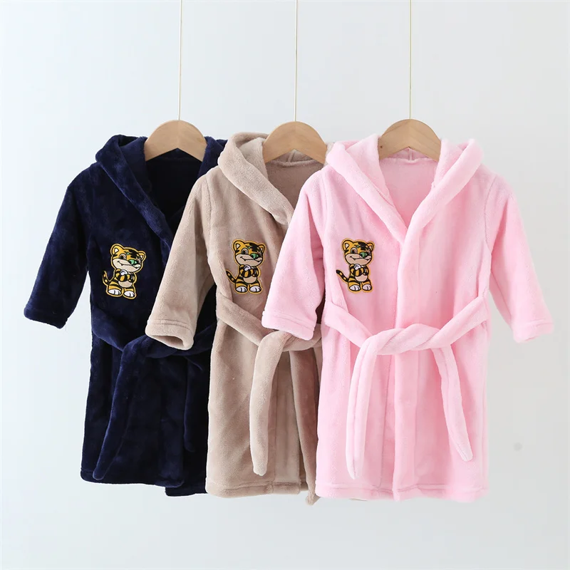 Autumn Winter Children Bathrobe Kids Flannel Clothing Warm Bath Robes Boy Girl Cartoon Hooded Sleepwear Toddler Plush Pajamas
Autumn Winter Children Bathrobe Kids Flannel Clothing Warm Bath Robes Boy Girl Cartoon Hooded Sleepwear Toddler Plush Pajamas