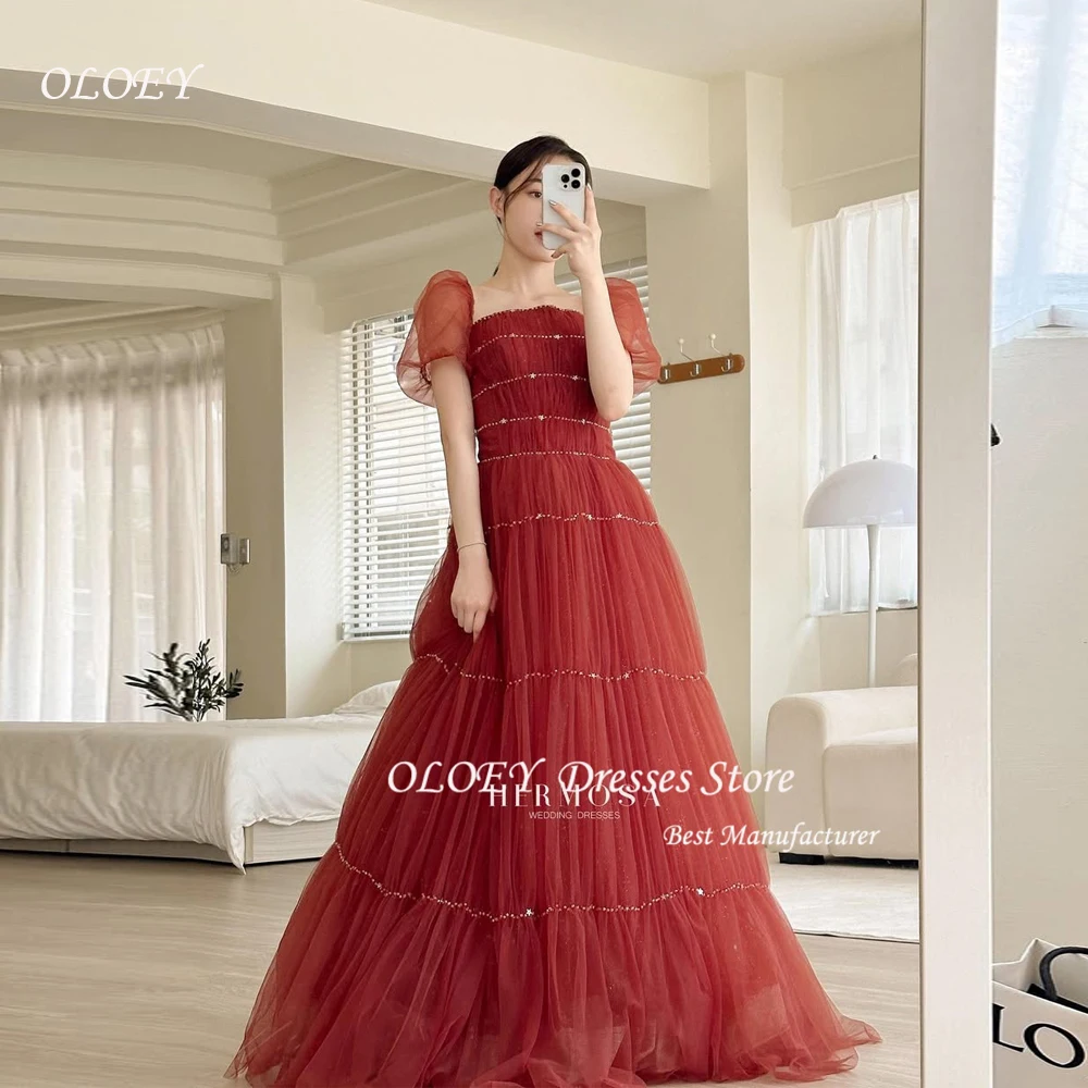 OLOEY Square Collar Puff Sleeve Wedding Party Dresses Evening Dress Sequin Design Bow Princess Robe Prom Customized
OLOEY Square Collar Puff Sleeve Wedding Party Dresses Evening Dress Sequin Design Bow Princess Robe Prom Customized