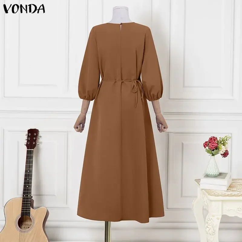 VONDA Women Elegant Dresses Summer 3/4 Sleeve Casual Long Maxi Sundress 2026 Fashion Solid Office Party Robe Plus Size 5XL
VONDA Women Elegant Dresses Summer 3/4 Sleeve Casual Long Maxi Sundress 2026 Fashion Solid Office Party Robe Plus Size 5XL