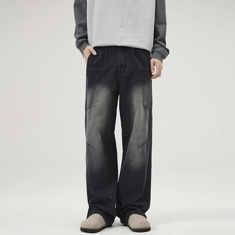 2025 Fashion Design Multiple Pockets Men's Jeans Baggy Straight Vintage Wide Leg Pants Korean Patchwork Streetwear Male Clothing
2025 Fashion Design Multiple Pockets Men's Jeans Baggy Straight Vintage Wide Leg Pants Korean Patchwork Streetwear Male Clothing