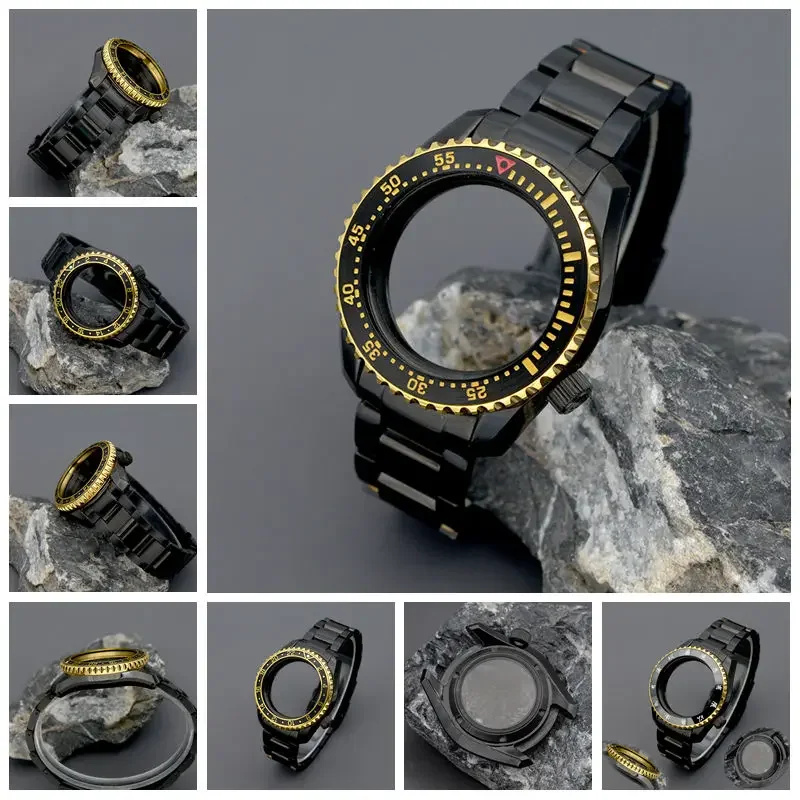 Black Bracelet Watch Parts Solid and Case 316L Stainless Steel Watch Strap Fit SPB185/187 Diver Watch Case Deployment Buckle
Black Bracelet Watch Parts Solid and Case 316L Stainless Steel Watch Strap Fit SPB185/187 Diver Watch Case Deployment Buckle