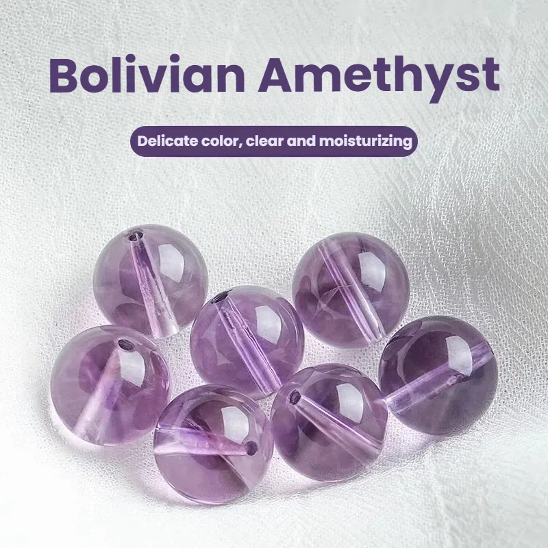 Jewlara 7A Grade Natural Bolivian Amethyst Loose Beads, DIY Purple Crystal Beads, Single Bead Jewelry Accessories
Jewlara 7A Grade Natural Bolivian Amethyst Loose Beads, DIY Purple Crystal Beads, Single Bead Jewelry Accessories
