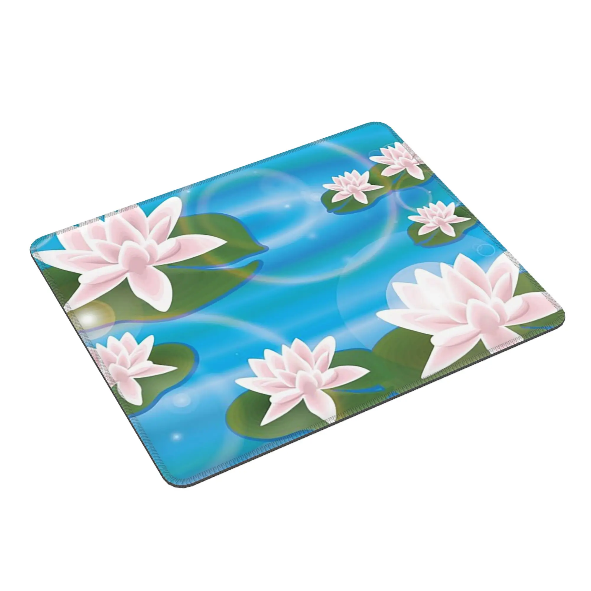Flowers In Water Anime Mouse Pad Computer Keyboard Mouse Mat Gamer PC Laptop Desk Mat Office Accessories Table Mats
