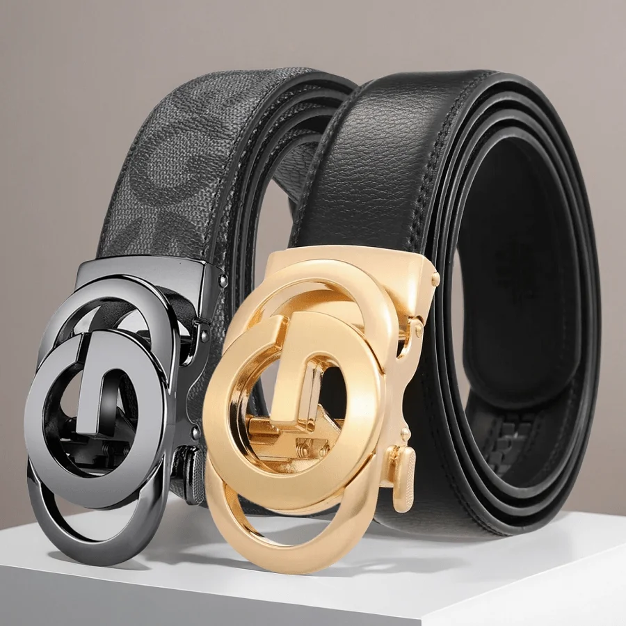 POYYAS 2Pcs Fashion Leather Belt Men for Women - Automatic Buckle Luxury Genuine Leather Alloy G-buckle Genuine Leather Men's Belt Business Leather Belt - Suitable for Daily Dressing
POYYAS 2Pcs Fashion Leather Belt Men for Women - Automatic Buckle Luxury Genuine Leather Alloy G-buckle Genuine Leather Men's Belt Business Leather Belt - Suitable for Daily Dressing