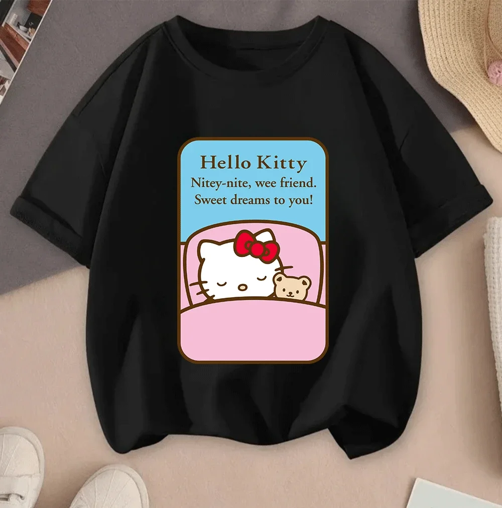 2026 Hello Kitty Cartoon Print Casual Summer Short Sleeve Hot Sale Tops For Teenagers Kids Girls Boys 2D
2026 Hello Kitty Cartoon Print Casual Summer Short Sleeve Hot Sale Tops For Teenagers Kids Girls Boys 2D