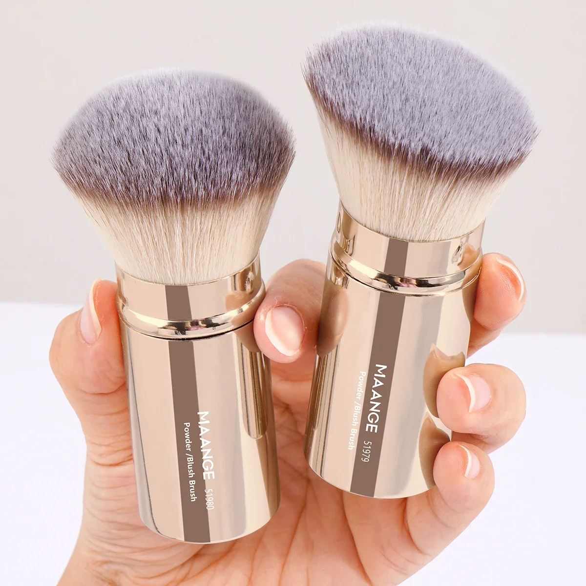 MAANGE 2PCS Retractable Foundation Makeup Brush Flat/Angle Kabuki Brush For Powder Blush Bronzer Concealer Portable Makeup Tools
MAANGE 2PCS Retractable Foundation Makeup Brush Flat/Angle Kabuki Brush For Powder Blush Bronzer Concealer Portable Makeup Tools