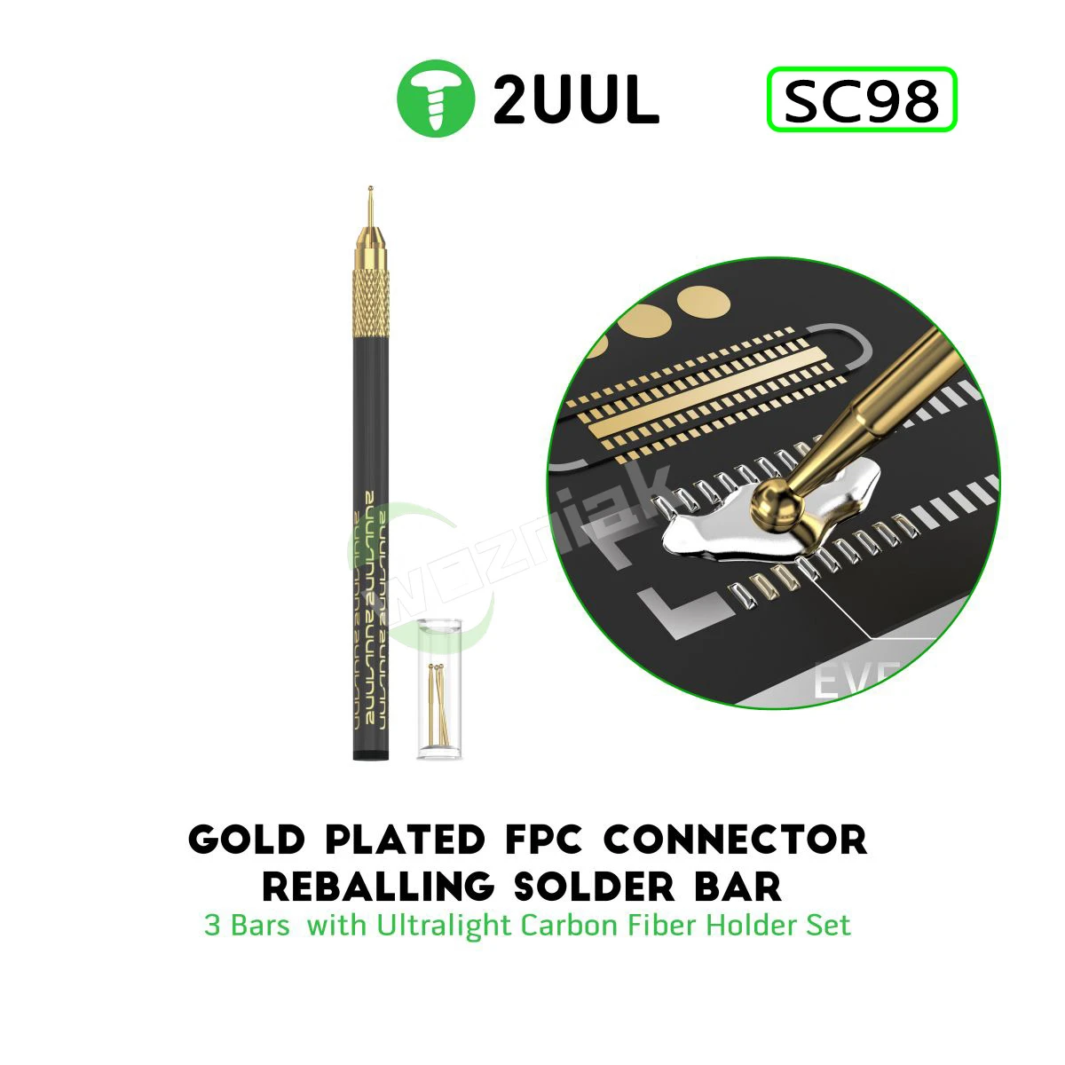 2uul SC98 Оловянная игла, позолоченный разъем FPC, припой для реболлинга с 3 стержнями, набор сверхлегких держателей из углеродного волокна
2uul SC98 Оловянная игла, позолоченный разъем FPC, припой для реболлинга с 3 стержнями, набор сверхлегких держателей из углеродного волокна
