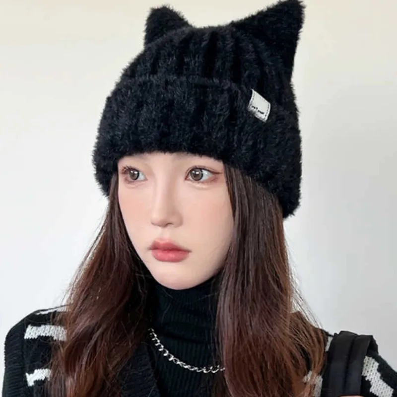 Cute Cat Ear Hats Winter Women Men Y2K Cute Solid Color Warm Knitted Hats Soft Comfortable Versatile Caps Fashion Accessories
Cute Cat Ear Hats Winter Women Men Y2K Cute Solid Color Warm Knitted Hats Soft Comfortable Versatile Caps Fashion Accessories