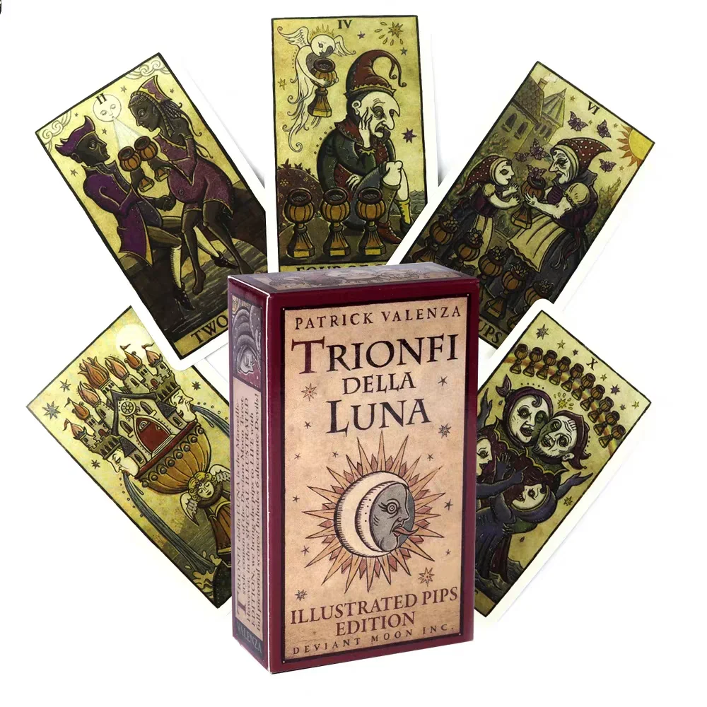 Moon Tarot Della Luna 78 Deck Cards Telling Card Game Travel Visions Divination Illustrated Edition Borad Playing Games
Moon Tarot Della Luna 78 Deck Cards Telling Card Game Travel Visions Divination Illustrated Edition Borad Playing Games