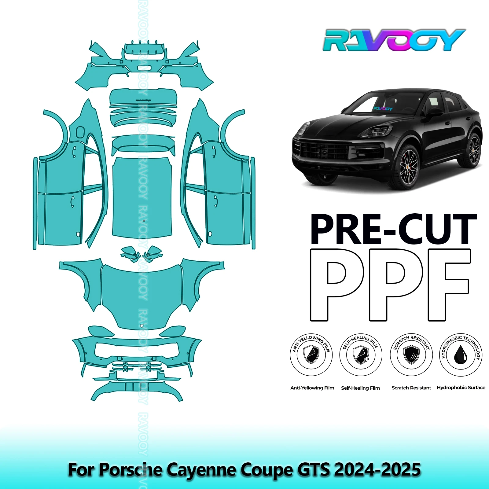 For Porsche Cayenne Coupe GTS 2024-2025 Full Vehicle 8.5Mil Precut PPF Paint Protection Film Clear Bra
For Porsche Cayenne Coupe GTS 2024-2025 Full Vehicle 8.5Mil Precut PPF Paint Protection Film Clear Bra
