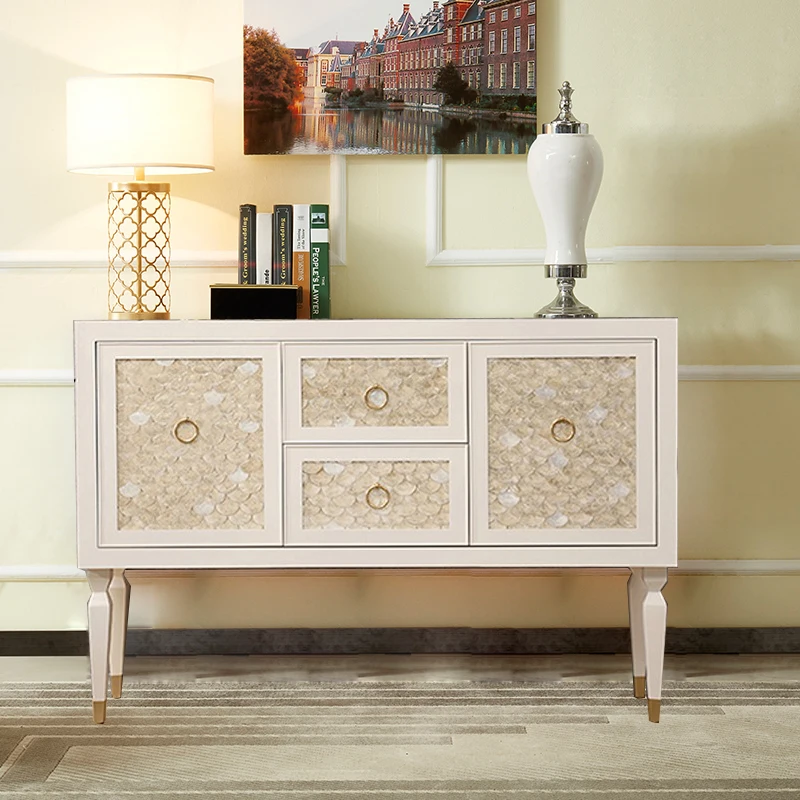 Light Luxury Entrance Hall Entrance Cabinet Solid Wood Cream Style White Storage Cabinet Living Room Shell Sideboard Cabine
Light Luxury Entrance Hall Entrance Cabinet Solid Wood Cream Style White Storage Cabinet Living Room Shell Sideboard Cabine