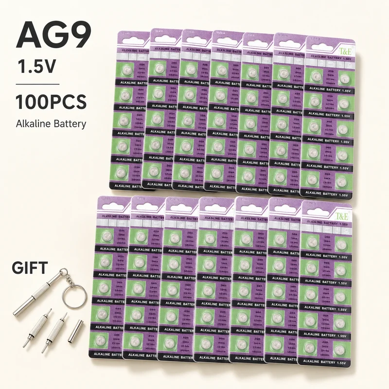 Button Cell Battery AG9 LR936 394 SR936SW 1.55V 100PCS Coin Cell Replacement for Watch Toy Remote Control Calculator
Button Cell Battery AG9 LR936 394 SR936SW 1.55V 100PCS Coin Cell Replacement for Watch Toy Remote Control Calculator
