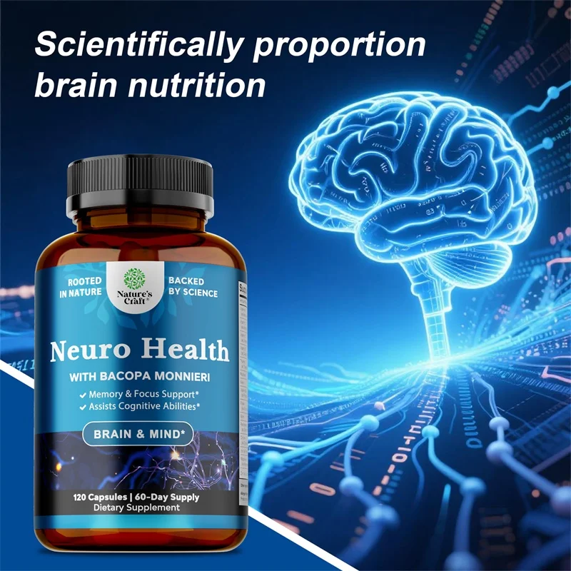 Neuro Health Supplement - Improve Memory, Concentration, Clarity of Thought, and Cognitive Function
Neuro Health Supplement - Improve Memory, Concentration, Clarity of Thought, and Cognitive Function