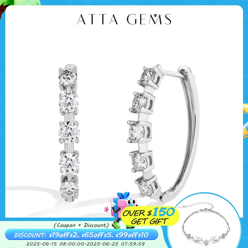 Attagems D VVS1 Moissanite Diamond Earrings S925 Sterling Silver 18K Gold Plated 4-Claws Eardrop For Women Wedding Party Jewelry
Attagems D VVS1 Moissanite Diamond Earrings S925 Sterling Silver 18K Gold Plated 4-Claws Eardrop For Women Wedding Party Jewelry