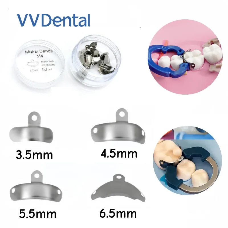 VV Dental Stainless Steel Matrix Bands for Taking Out Matrix Bands Double-Side Contoured Anatomically Shaped 0.038mm Thickness
VV Dental Stainless Steel Matrix Bands for Taking Out Matrix Bands Double-Side Contoured Anatomically Shaped 0.038mm Thickness
