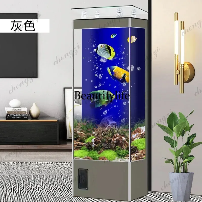 E182 Medium Ultra Clear Glass Aquarium: Eco Self-Cleaning Goldfish Tank with Bottom Filter, Wall-Minded Lazy Fish Tank Furnitur
E182 Medium Ultra Clear Glass Aquarium: Eco Self-Cleaning Goldfish Tank with Bottom Filter, Wall-Minded Lazy Fish Tank Furnitur