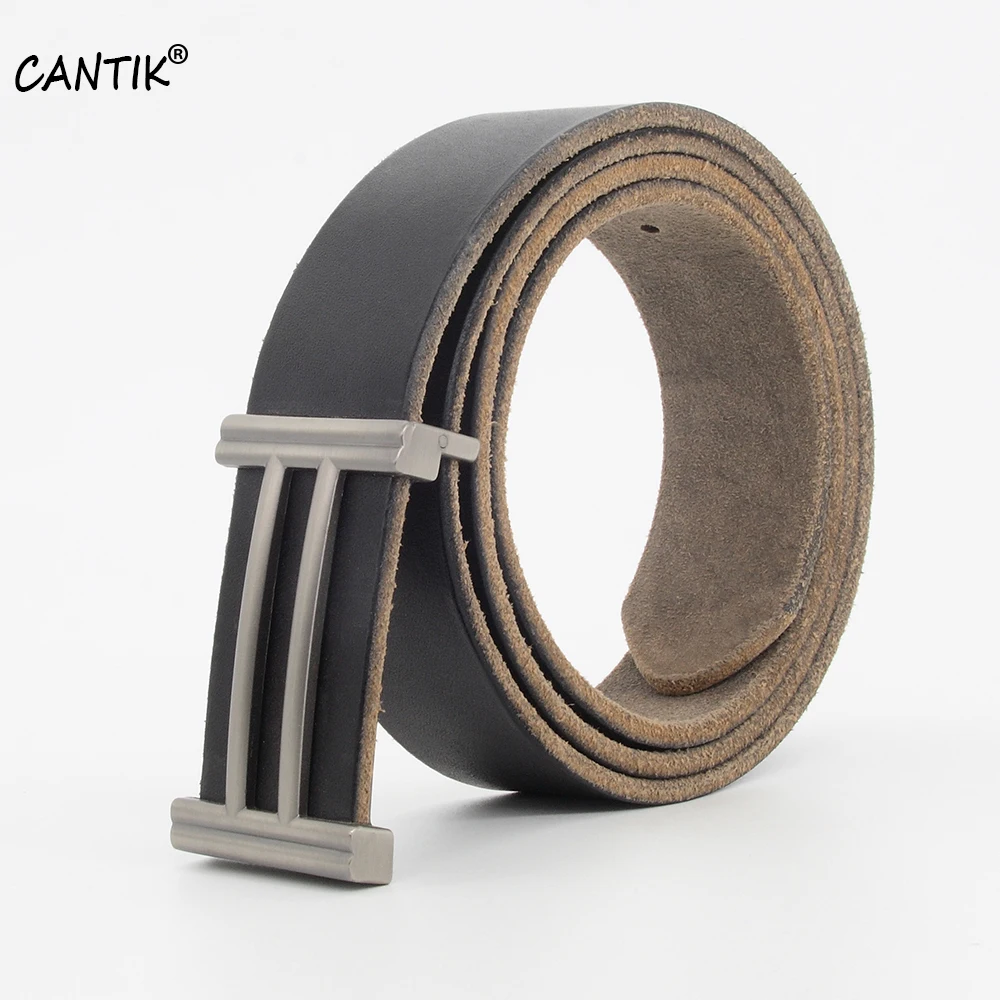 CANTIK Men's Top Quality Solid 100% Pure Cowhide Leather Letter Belts for Men Jean Accessories 3.3cm Wide
CANTIK Men's Top Quality Solid 100% Pure Cowhide Leather Letter Belts for Men Jean Accessories 3.3cm Wide