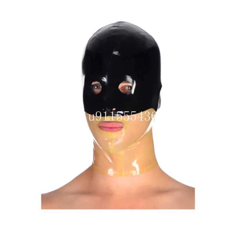 Latex Rubber Mask Hood Black and Transparent with Back Zip for Cosplay Halloween Party Wear
Latex Rubber Mask Hood Black and Transparent with Back Zip for Cosplay Halloween Party Wear