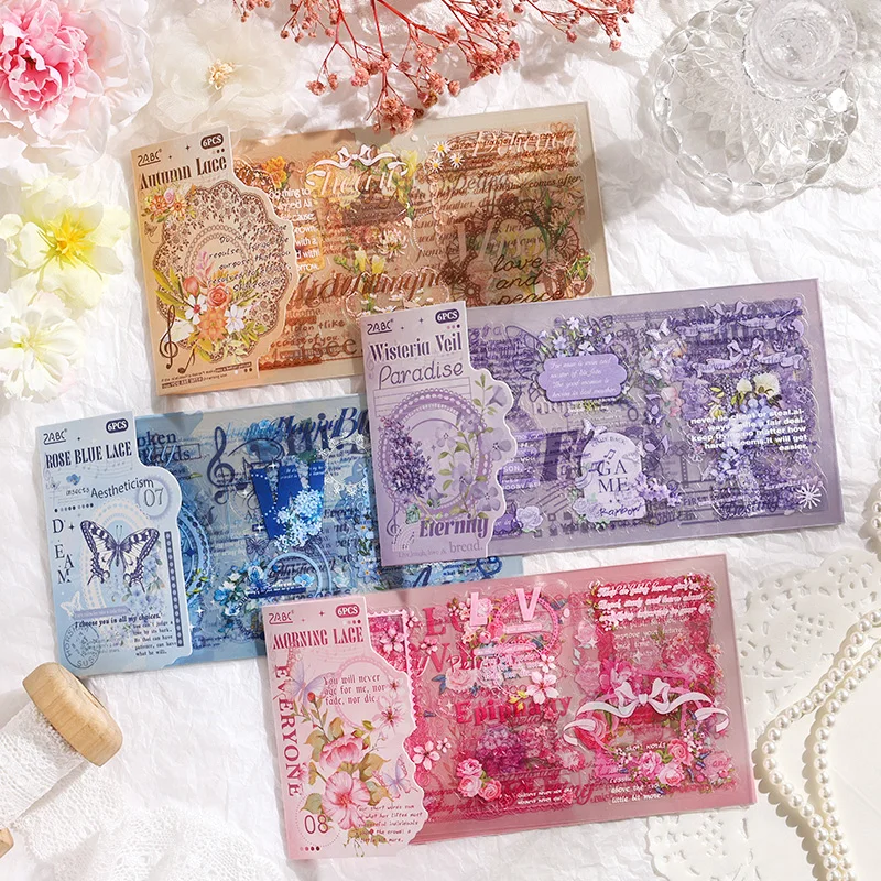 6pcs flower lace border PET die-cutting stickers DIY handmade scrapbook diary album school stationery aesthetic supplies
6pcs flower lace border PET die-cutting stickers DIY handmade scrapbook diary album school stationery aesthetic supplies