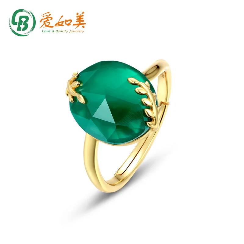 Green Agate Willow Yiyi 18K Gold PT950 Platinum Silver Plated 7-Layer Gold Ring for Women's Simple Leaf Ring
Green Agate Willow Yiyi 18K Gold PT950 Platinum Silver Plated 7-Layer Gold Ring for Women's Simple Leaf Ring