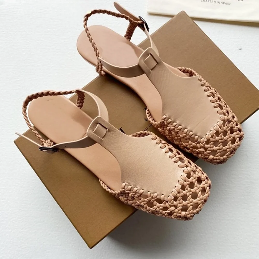 Weaving Patchwork Flat With Shoes Sexy Hollow Out Square Toe Solid Slingback Buckle Strap New Arrivals Women Modern shoes
Weaving Patchwork Flat With Shoes Sexy Hollow Out Square Toe Solid Slingback Buckle Strap New Arrivals Women Modern shoes