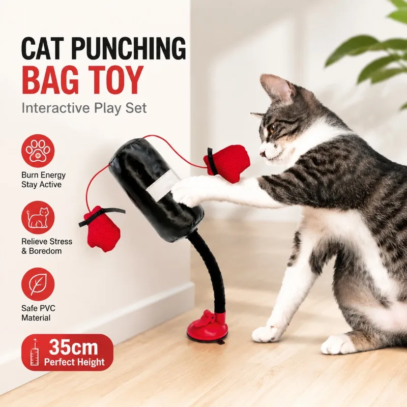 Durable Boxing Play Accessory Amusement Training Tool Relieve Loneliness Entertainment Supplies Pet Interactive Cat Toy
Durable Boxing Play Accessory Amusement Training Tool Relieve Loneliness Entertainment Supplies Pet Interactive Cat Toy