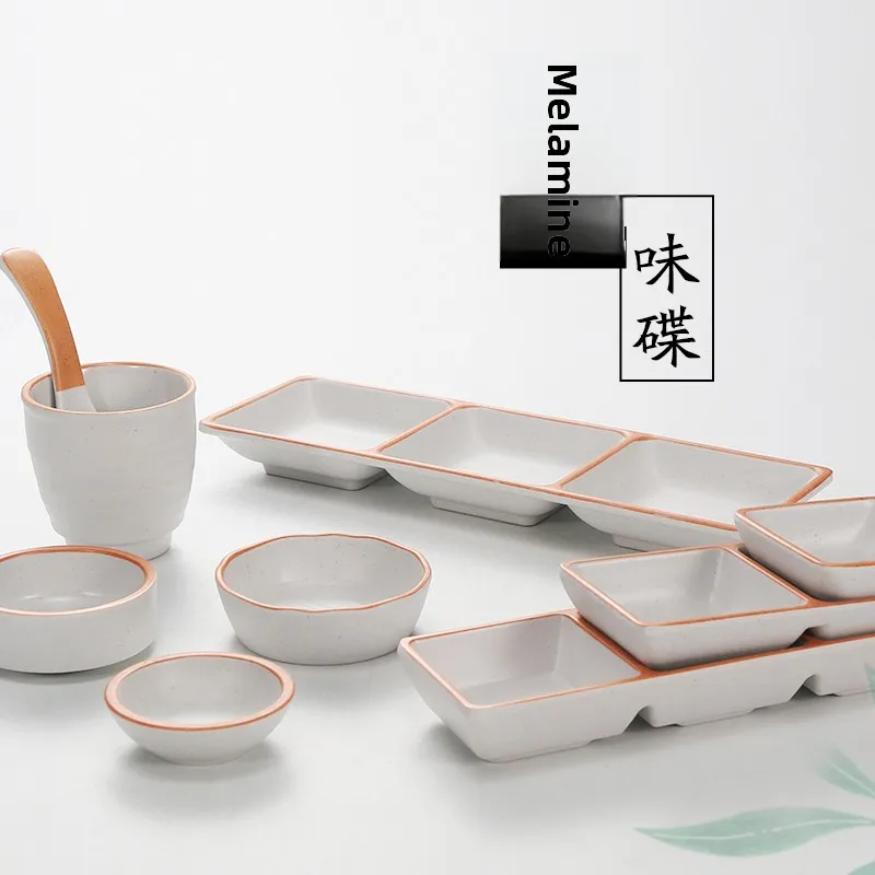 Melne Plastic Small Seasoning Plate Tee Two ids Split Water Dip Plate Commercial Use Barbecue Sauce Bowl Diware
Melne Plastic Small Seasoning Plate Tee Two ids Split Water Dip Plate Commercial Use Barbecue Sauce Bowl Diware
