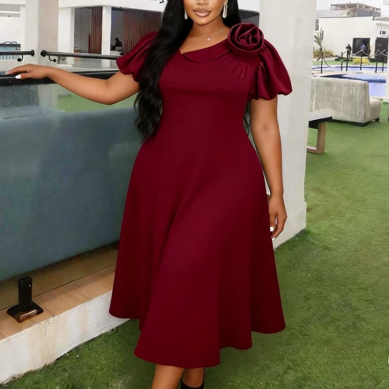 Женское элегантное платье миди трапециевидной формы с косым воротником и короткими пышными рукавами, плиссированное с 3D цветами, стильный ужин, свидание, вечерние, свадьбы, офисный наряд
Женское элегантное платье миди трапециевидной формы с косым воротником и короткими пышными рукавами, плиссированное с 3D цветами, стильный ужин, свидание, вечерние, свадьбы, офисный наряд