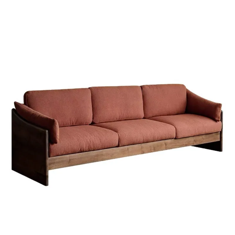 Black walnut ash wood solid wood inline sofa office hotel B & B
Black walnut ash wood solid wood inline sofa office hotel B & B